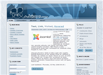 Habillage bleu du site